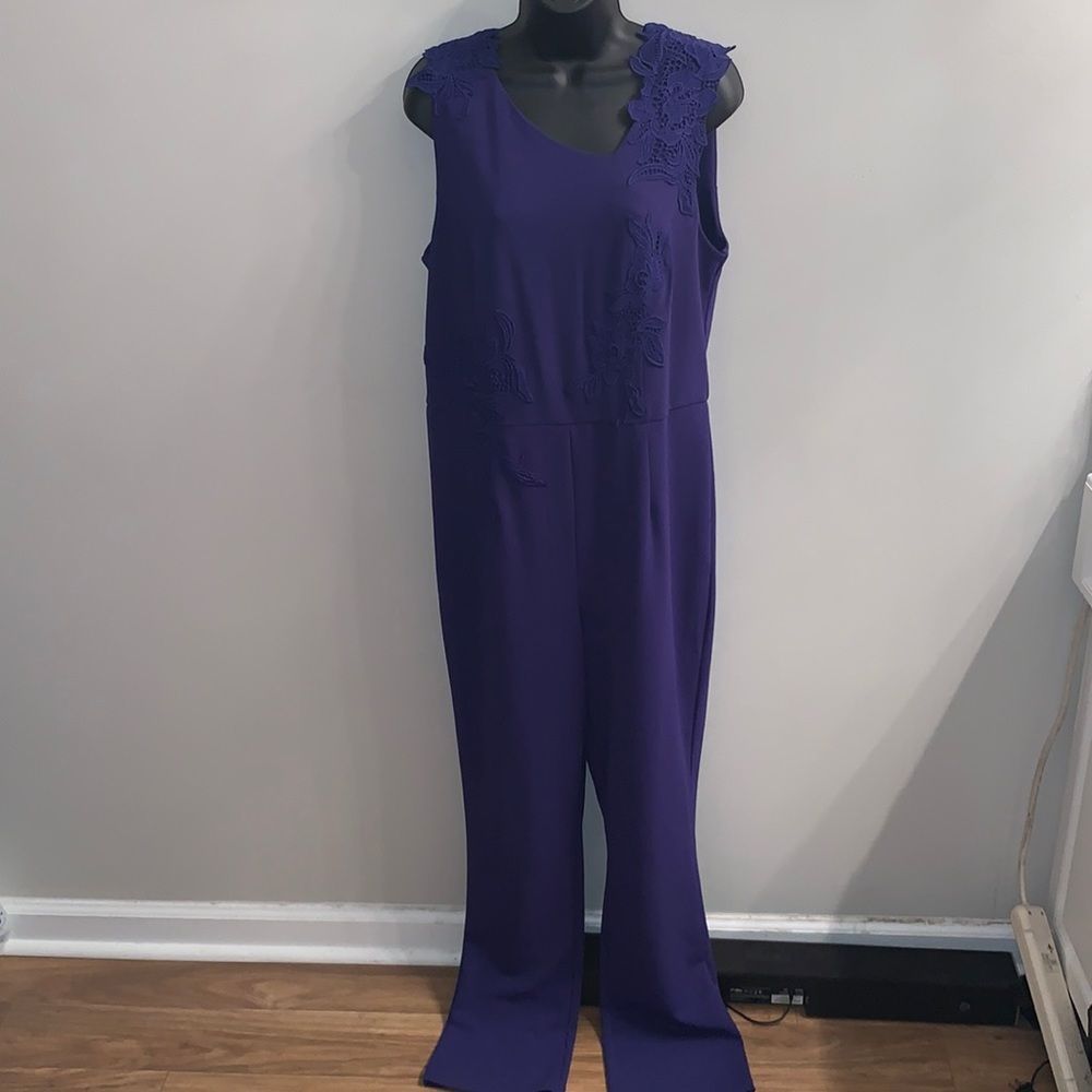 Dressy Jumpsuit with Floral Designs